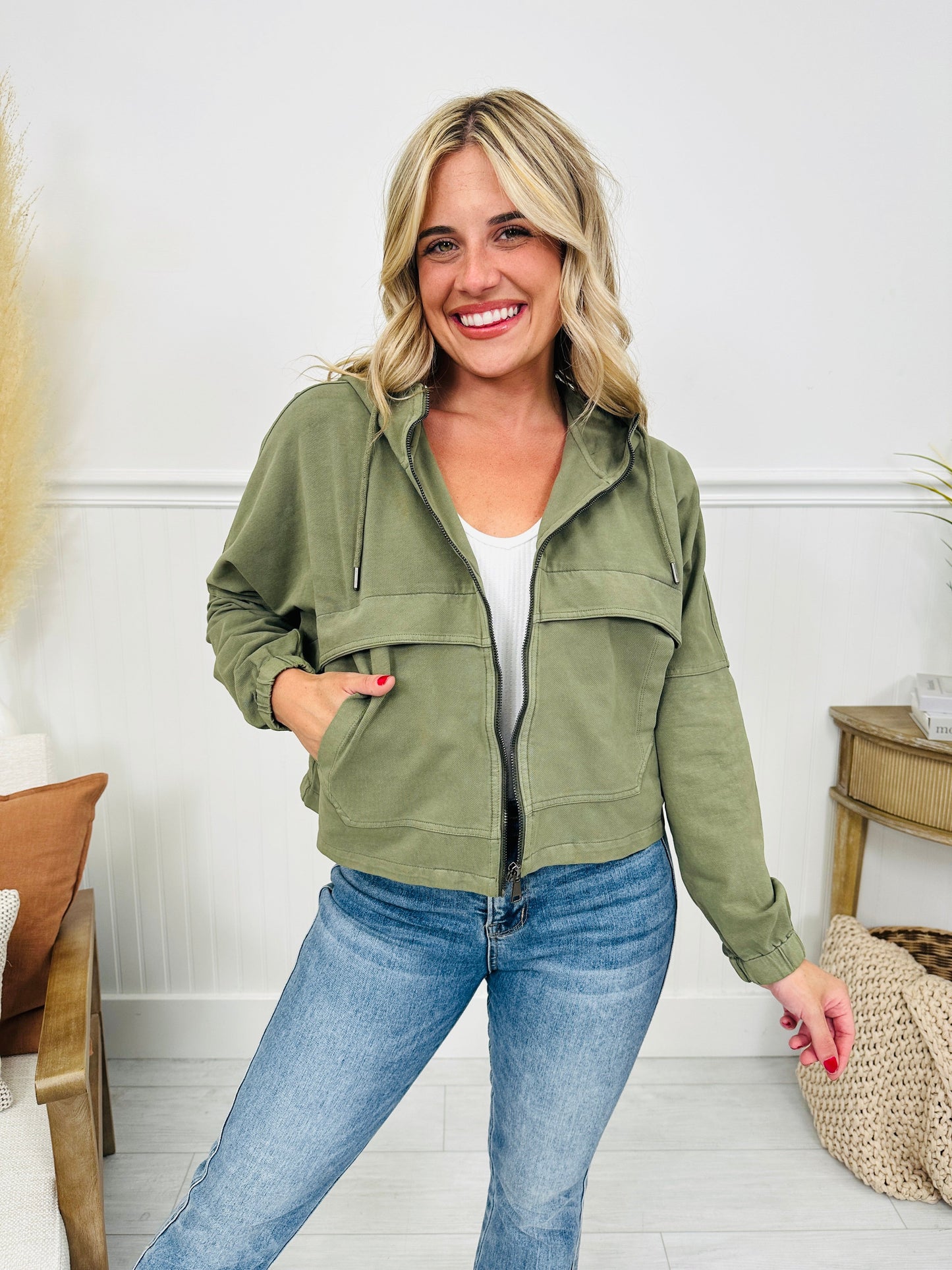 Tammy | Lichtgewicht Hoodie Jas in Katoenmix voor Laagjes
