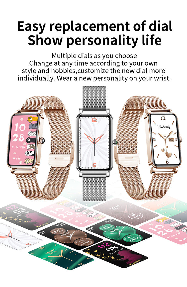 Osaka | Dames Smartwatch met RVS Band – Elegant & Multifunctioneel