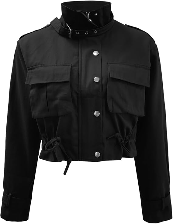 Norma - Casual kort herfst jasje met knopen voor dames