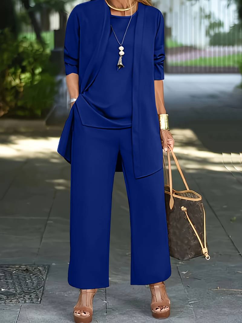 LOUA | Elegante driedelige Dames set broekpak voor de herfst