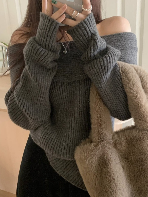 Lynde | Stijlvolle Off-Shoulder Knit voor de herfst