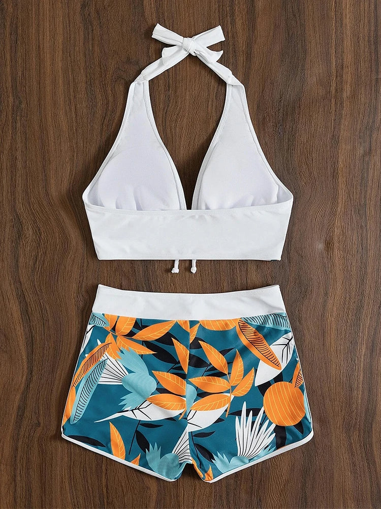 Zoya | Sportieve Bikini met Tropische Shorts