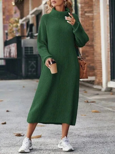 Jill | Gebreide Herfst Jurk - Premium Zachte Wolmix