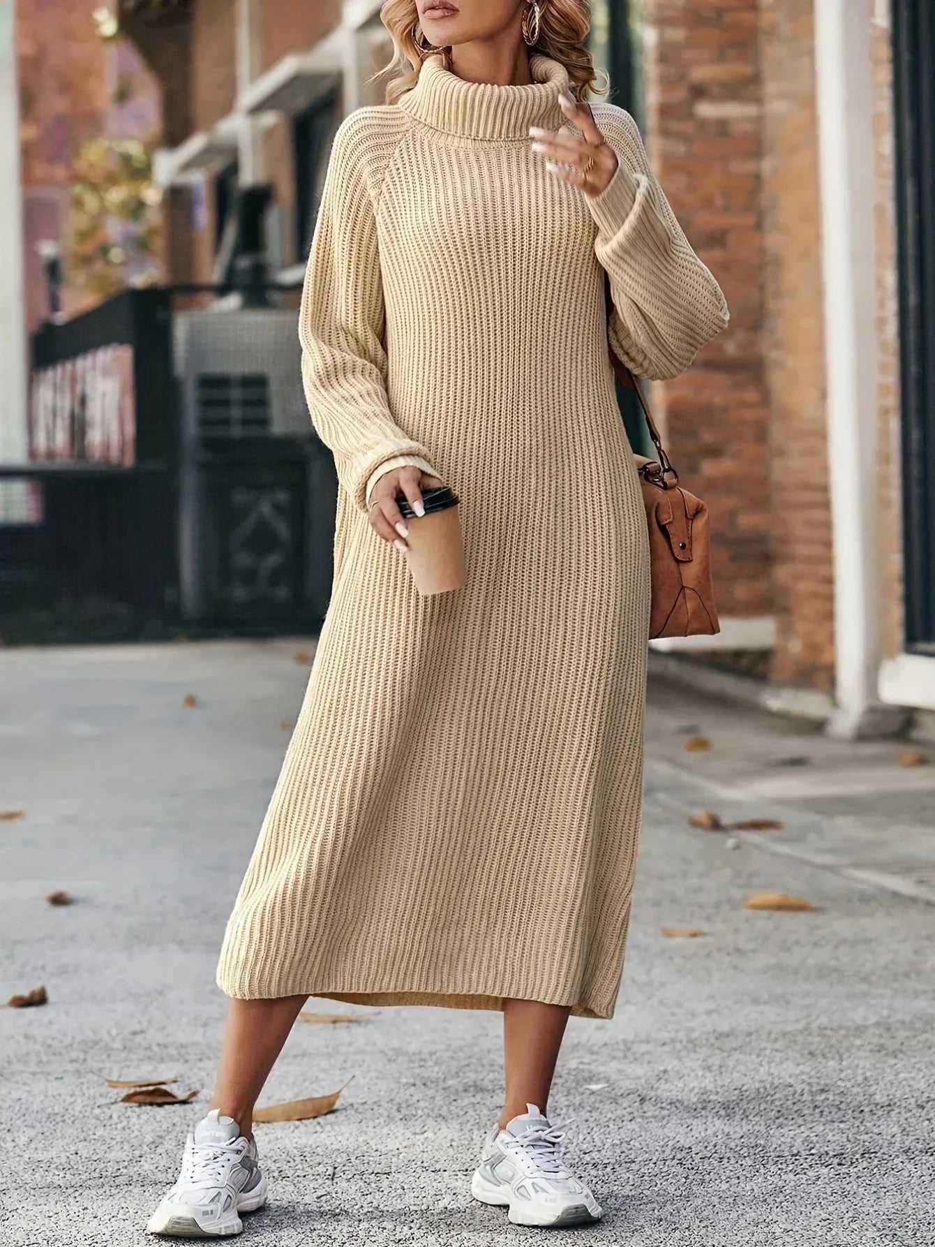 Jill | Gebreide Herfst Jurk - Premium Zachte Wolmix