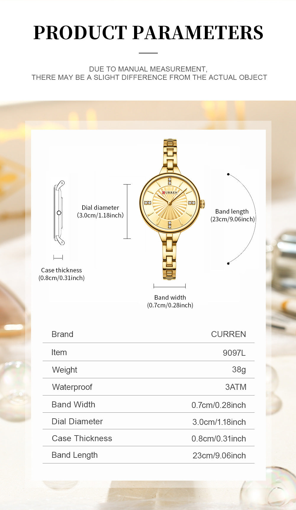 Zindra | Dameshorloge Quartz Roestvrij Staal Elegant