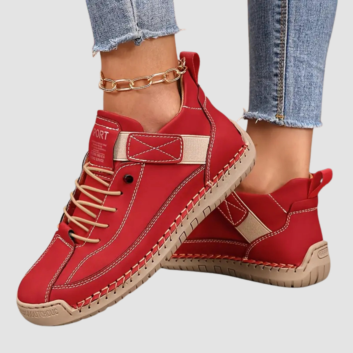 Hanneke | Ademende Sneakers van Leer en Lichtgewicht Comfort
