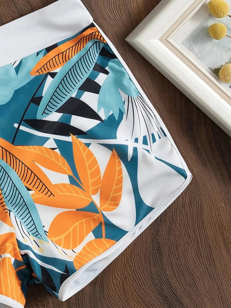 Zoya | Sportieve Bikini met Tropische Shorts
