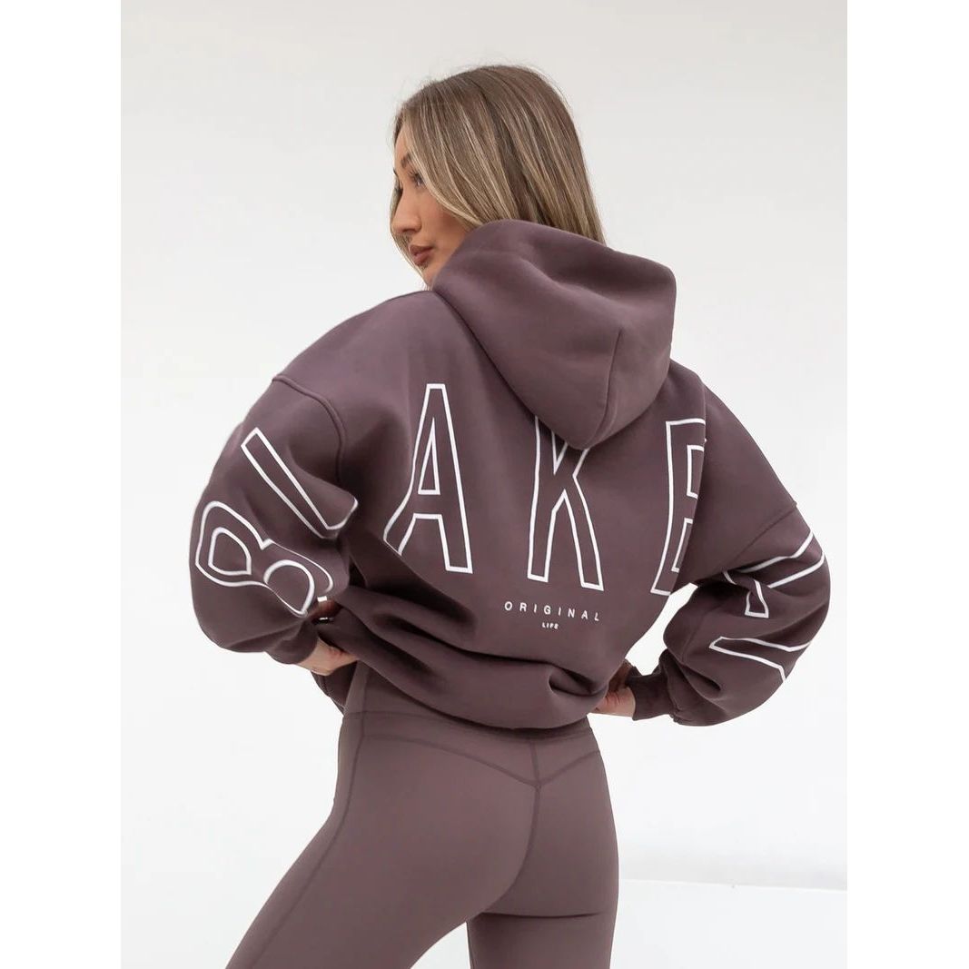 Aly | Loose Fit Hoodie met Grafische Print en Katoenmix