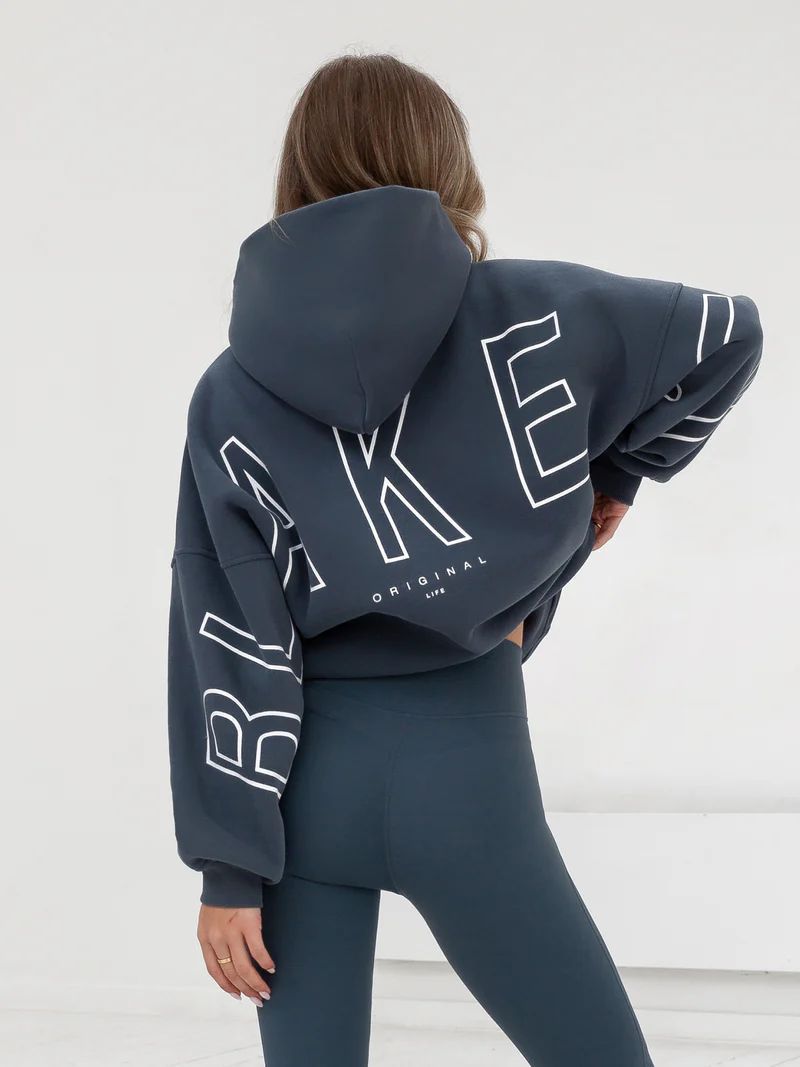 Aly | Loose Fit Hoodie met Grafische Print en Katoenmix