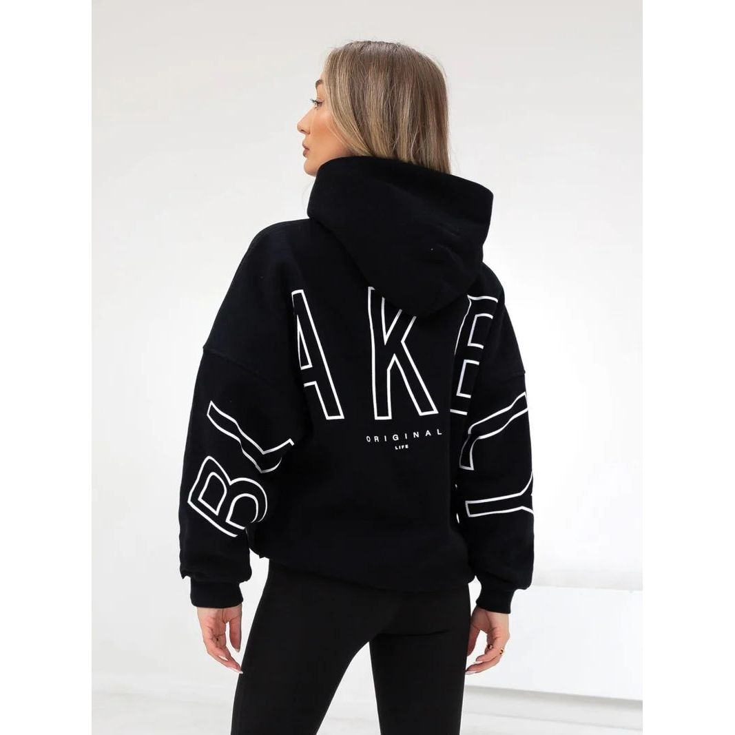 Aly | Loose Fit Hoodie met Grafische Print en Katoenmix