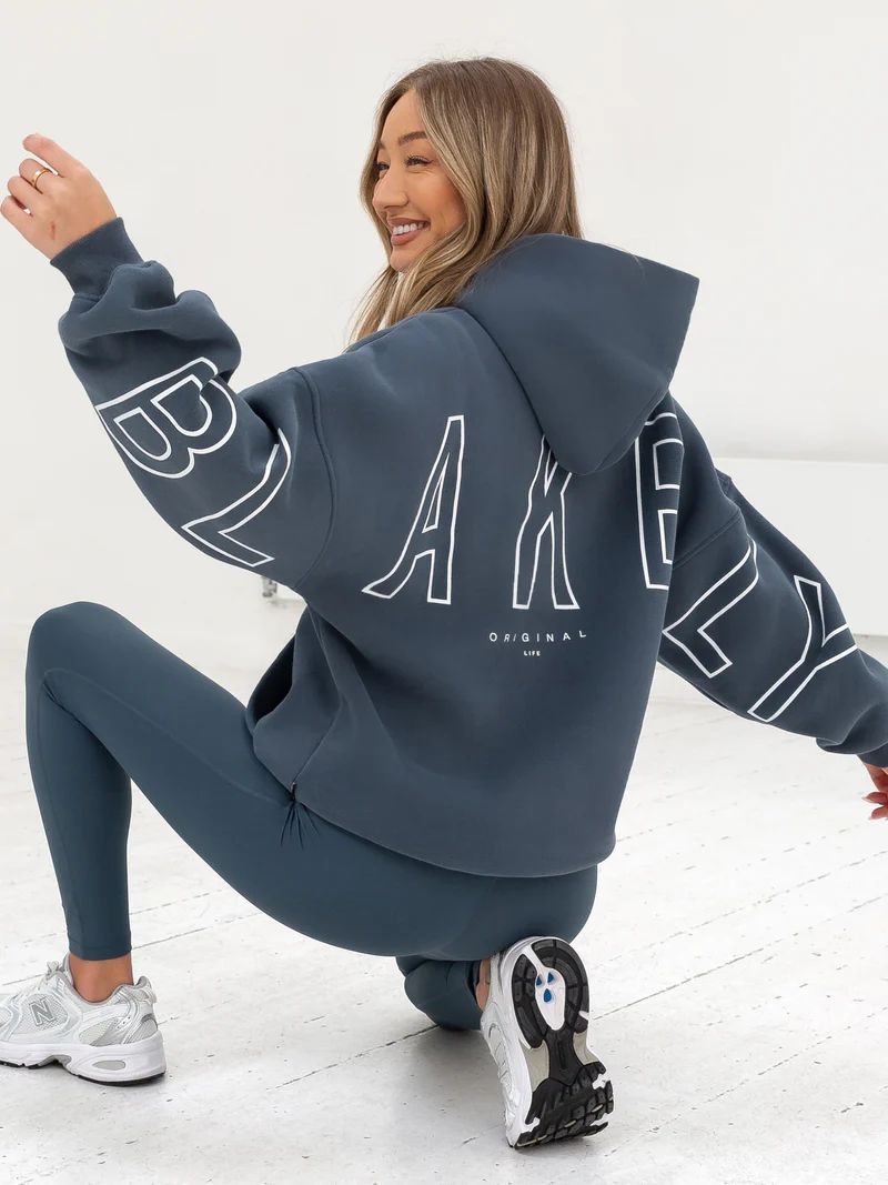 Aly | Loose Fit Hoodie met Grafische Print en Katoenmix