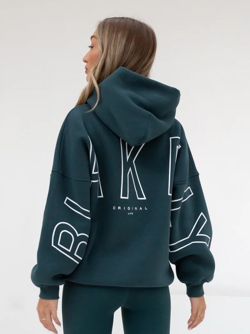 Aly | Loose Fit Hoodie met Grafische Print en Katoenmix