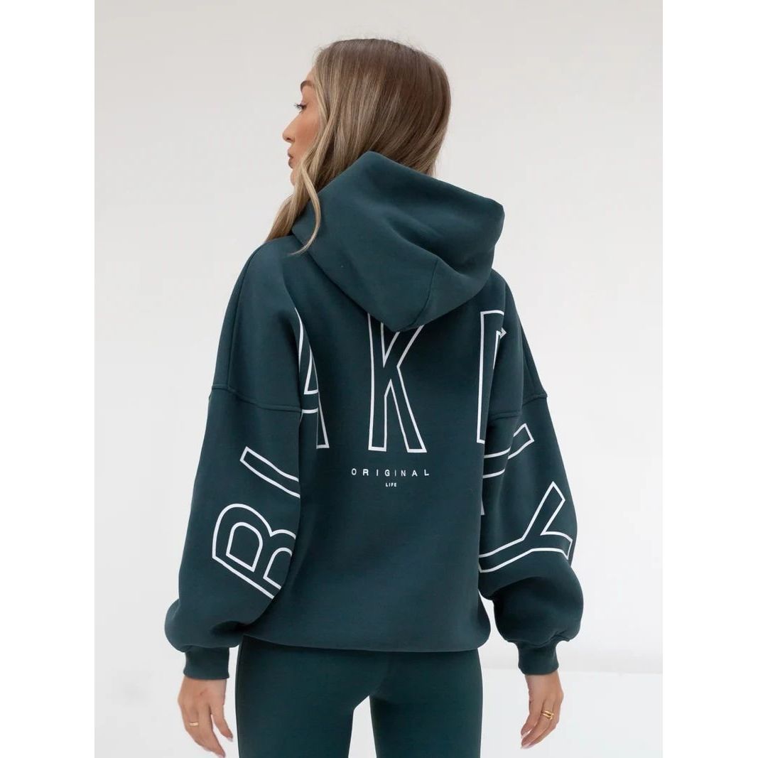 Aly | Loose Fit Hoodie met Grafische Print en Katoenmix