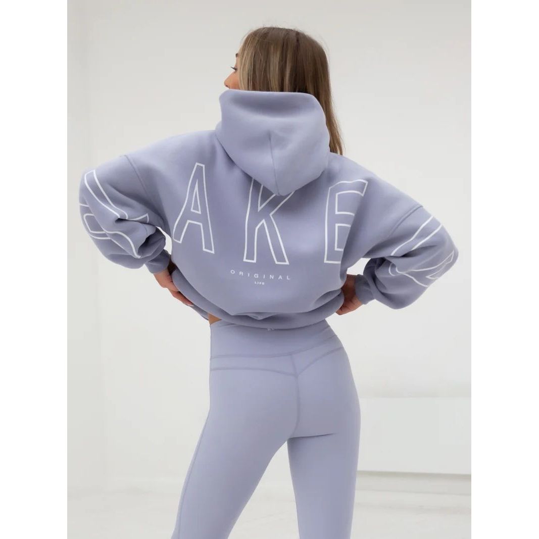 Aly | Loose Fit Hoodie met Grafische Print en Katoenmix