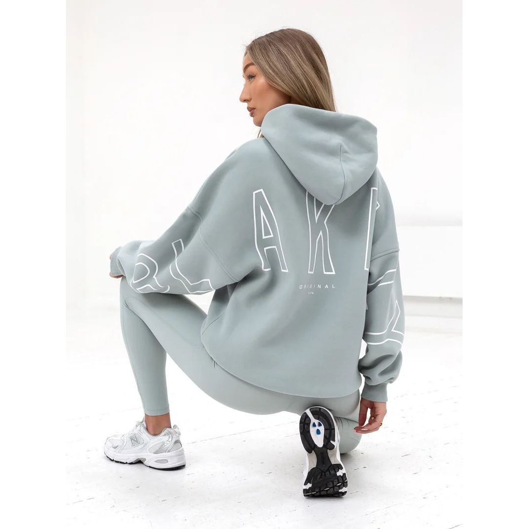 Aly | Loose Fit Hoodie met Grafische Print en Katoenmix