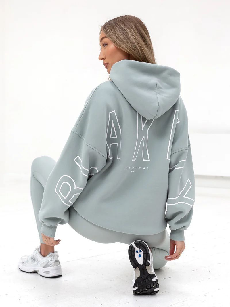 Aly | Loose Fit Hoodie met Grafische Print en Katoenmix