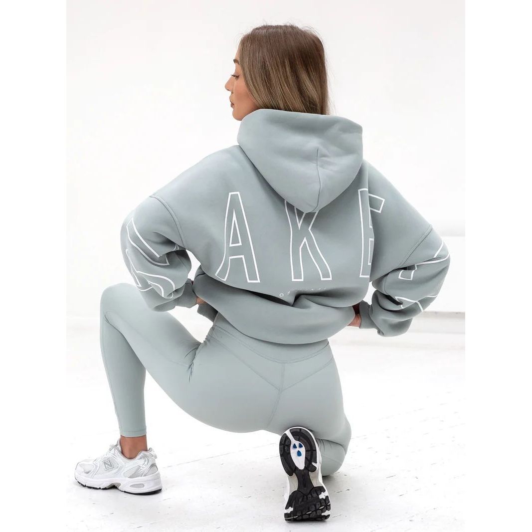 Aly | Loose Fit Hoodie met Grafische Print en Katoenmix
