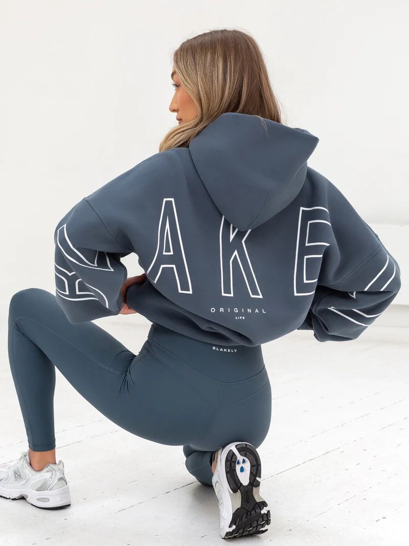 Aly | Loose Fit Hoodie met Grafische Print en Katoenmix