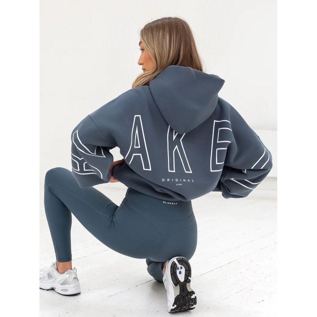 Aly | Loose Fit Hoodie met Grafische Print en Katoenmix