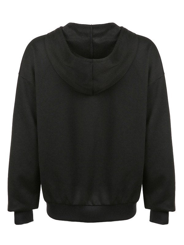 Liane | Zwarte Katoenmix Hoodie met Strass Schedel | Julie Mae