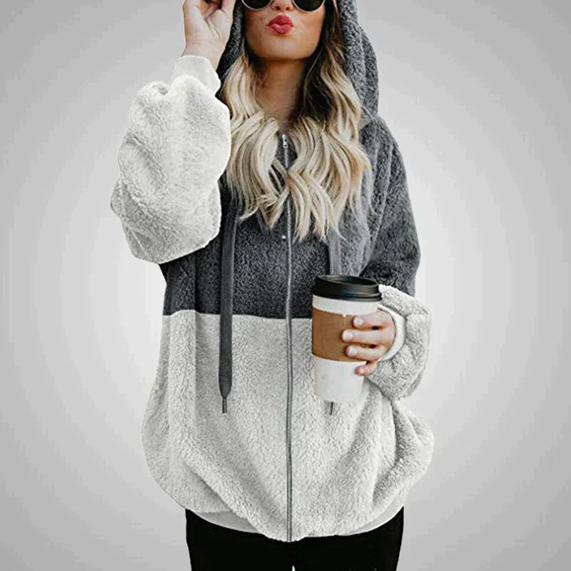 Flo | Dames Teddy Fleece Vest met Capuchon van Polyester