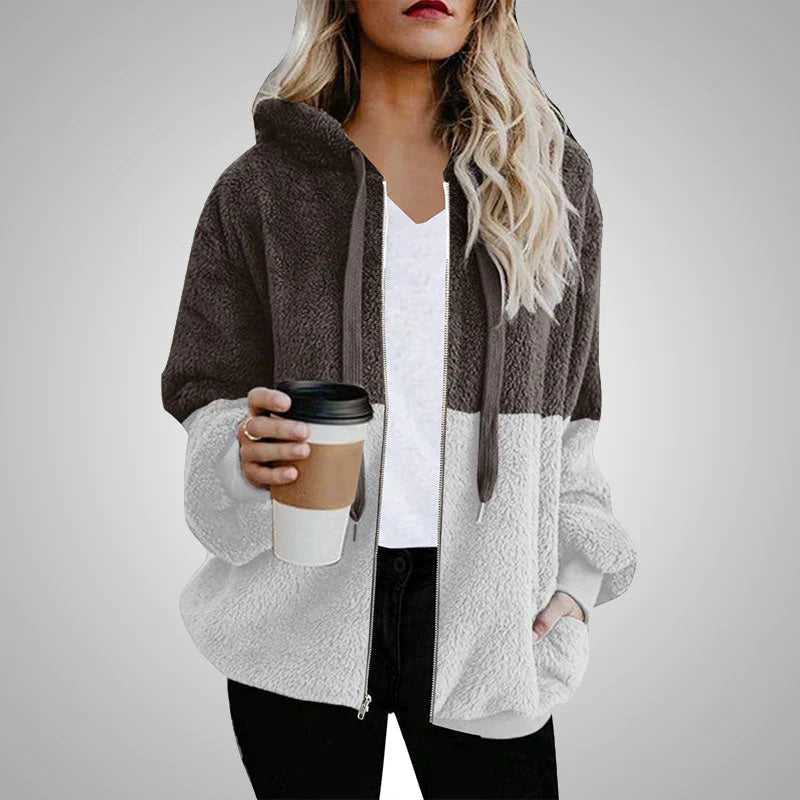 Flo | Dames Teddy Fleece Vest met Capuchon van Polyester