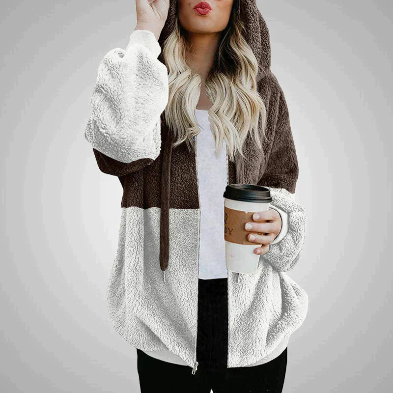 Flo | Dames Teddy Fleece Vest met Capuchon van Polyester