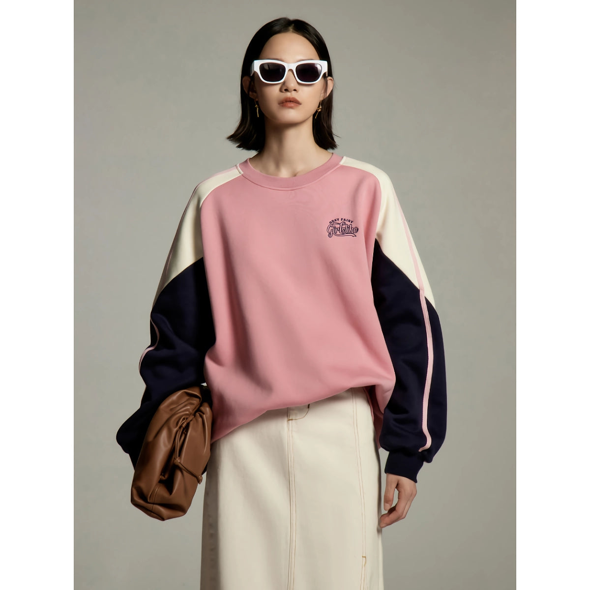 Tiya | Dames Colorblock Trui - Comfortabele College Stijl
