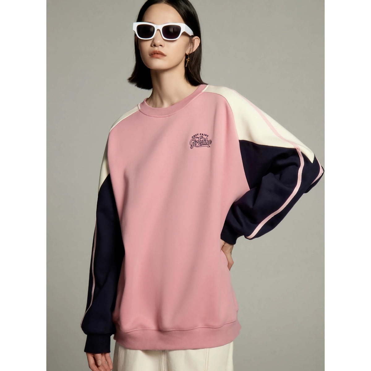 Tiya | Dames Colorblock Trui - Comfortabele College Stijl