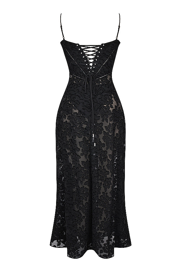 Liane | Stralend Elegant in een Rugloze Maxi-Jurk