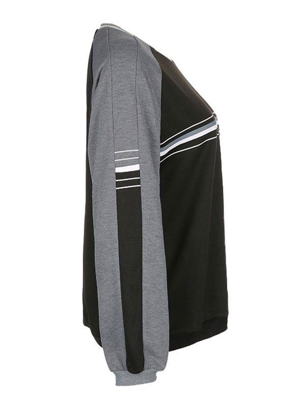 Annemein | Gestreepte Raglan Sweater in Polyester Blend