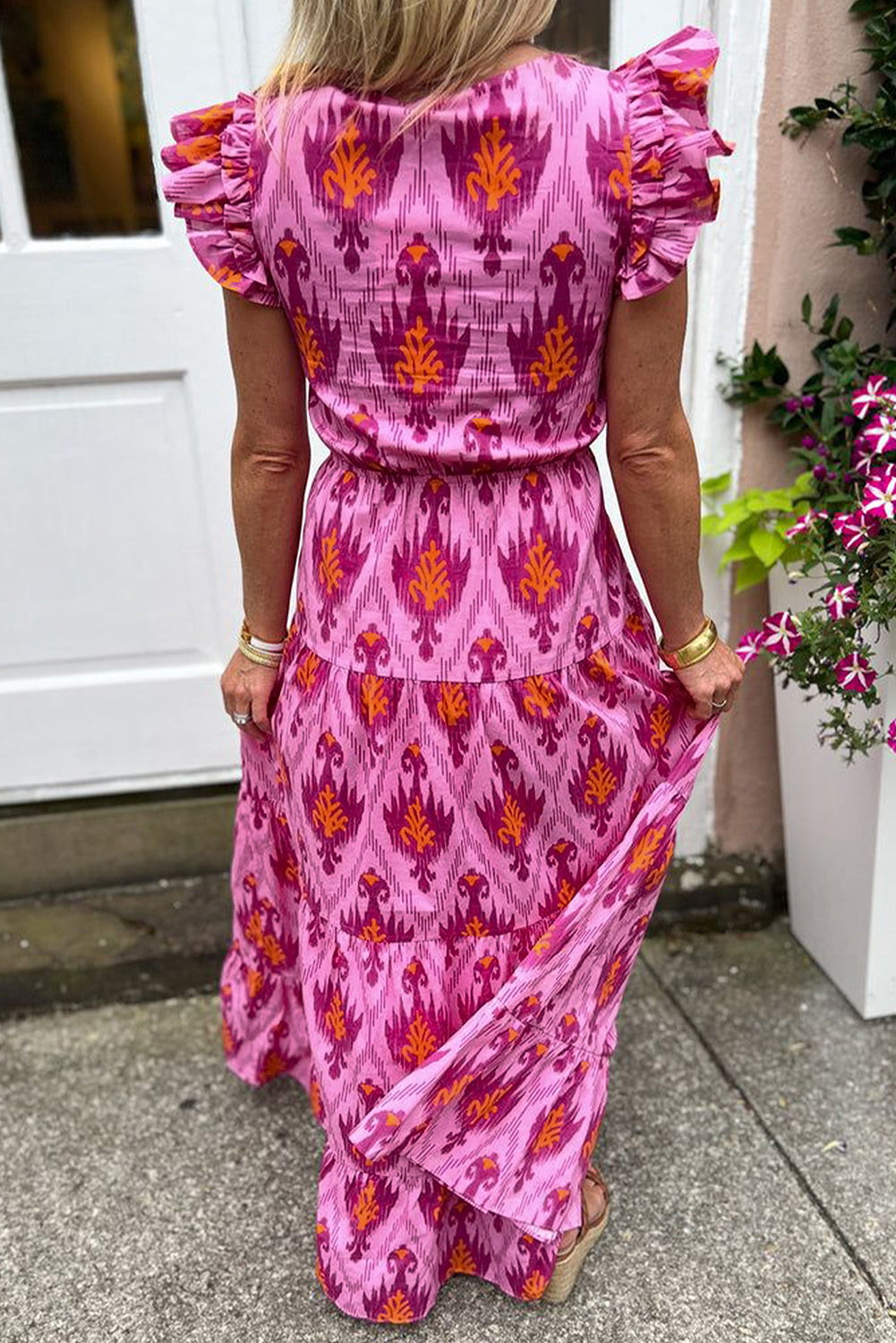 Marseille | Retro maxi-jurk met elegante details