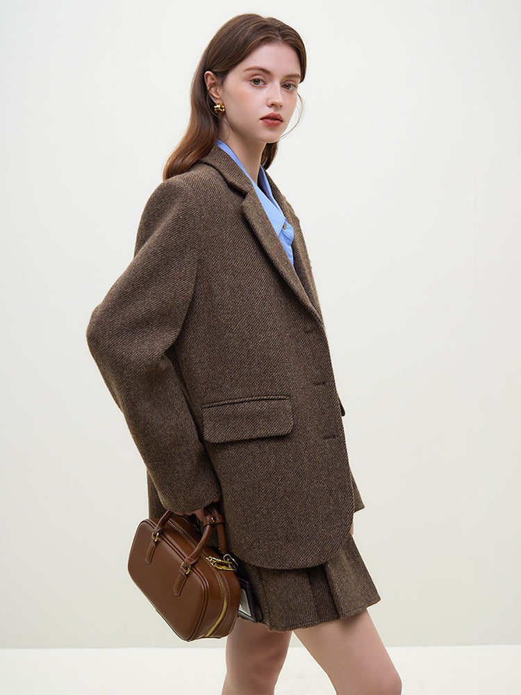 Senna | Klassieke Tweed Blazer van 100% Wol voor Dames