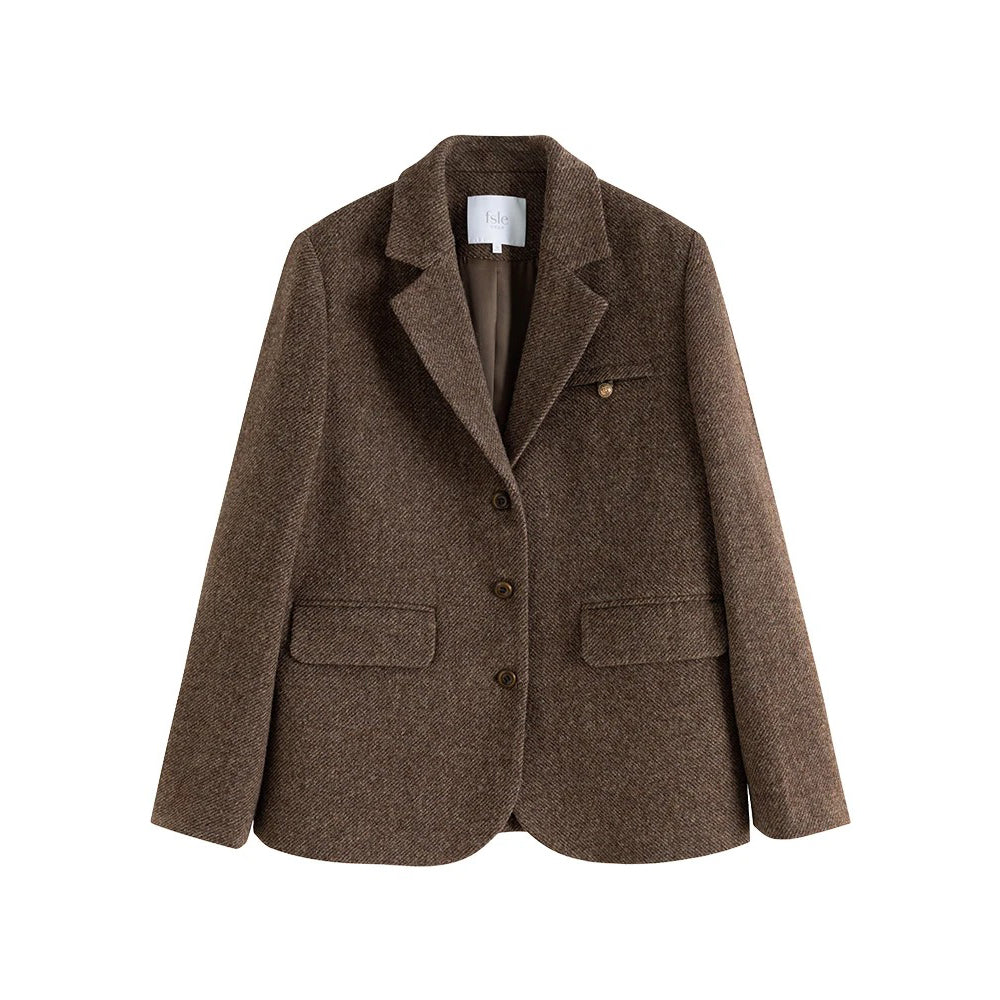 Senna | Klassieke Tweed Blazer van 100% Wol voor Dames