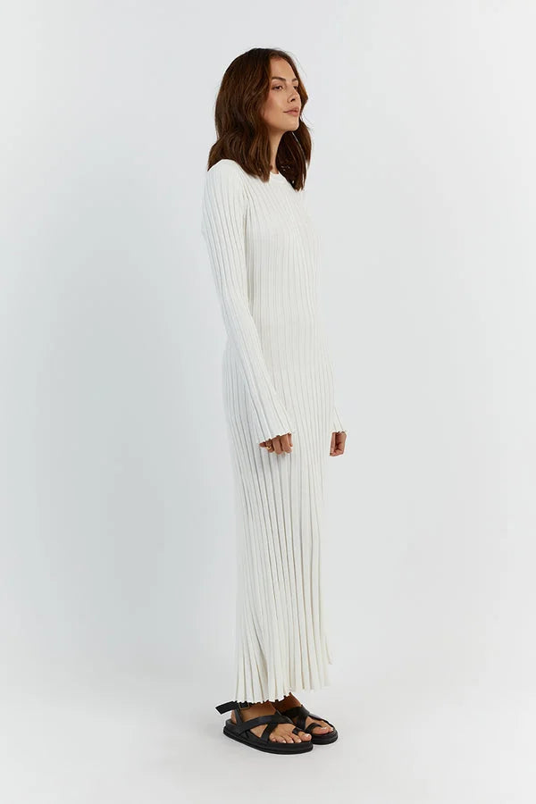 Merida | Elegante Gebreide Jurk met Lange Mouwen