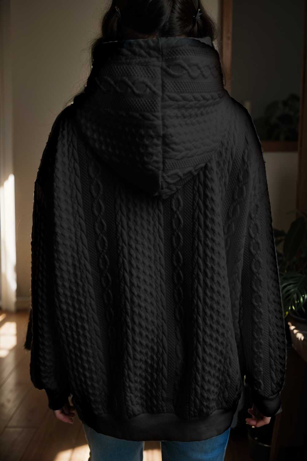 plus size casual hoodie women s plus solid ribbed long sleeve slight stretch hoodie drawstring sweatshirt 127130