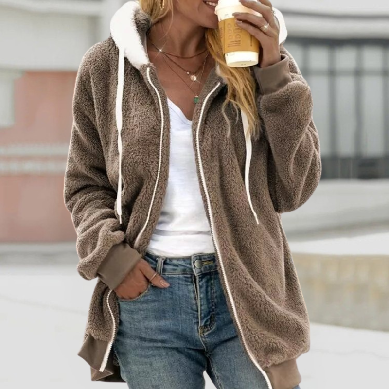 Izem - Warm en Casual Dames Fleecejack Voor de Herfst
