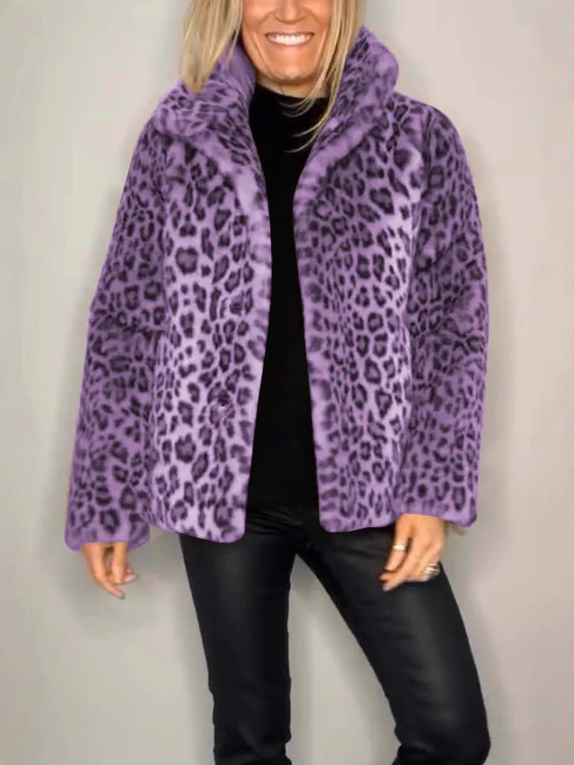 Tillie - Damesjas van Imitatiebont met Luipaardprint