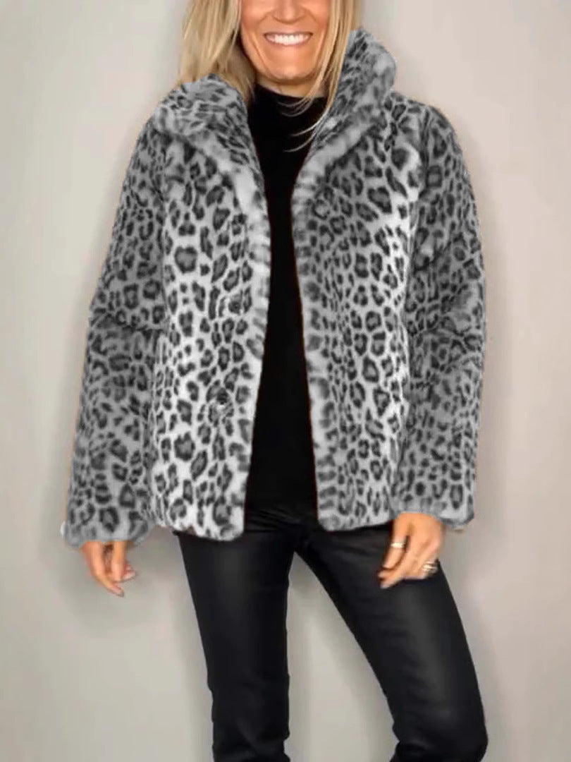 Tillie - Damesjas van Imitatiebont met Luipaardprint