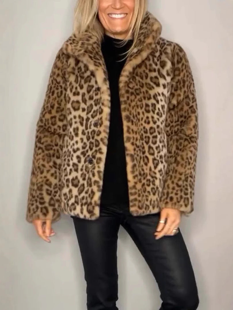 Tillie - Damesjas van Imitatiebont met Luipaardprint