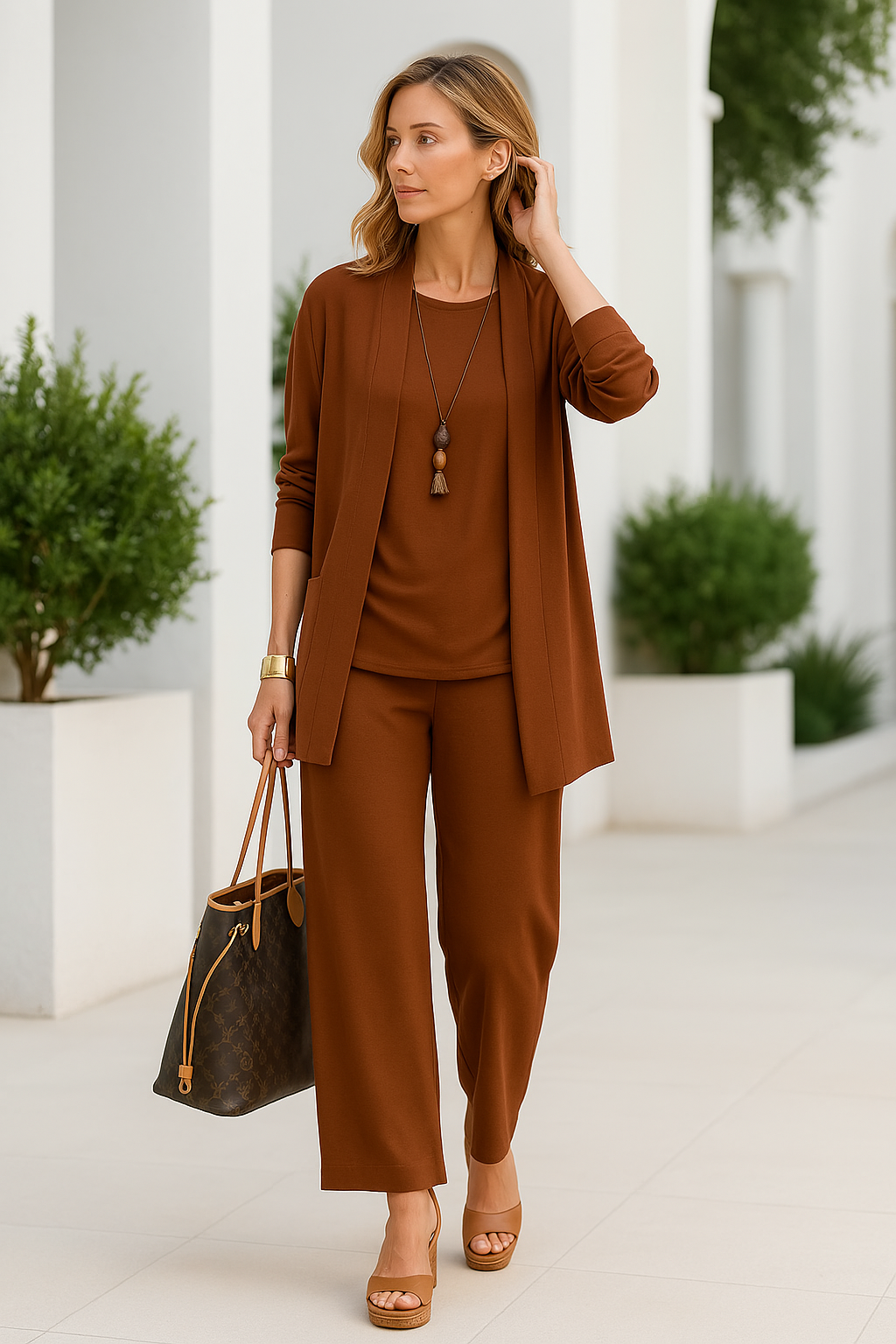 LOUA | Elegante driedelige Dames set broekpak voor de herfst