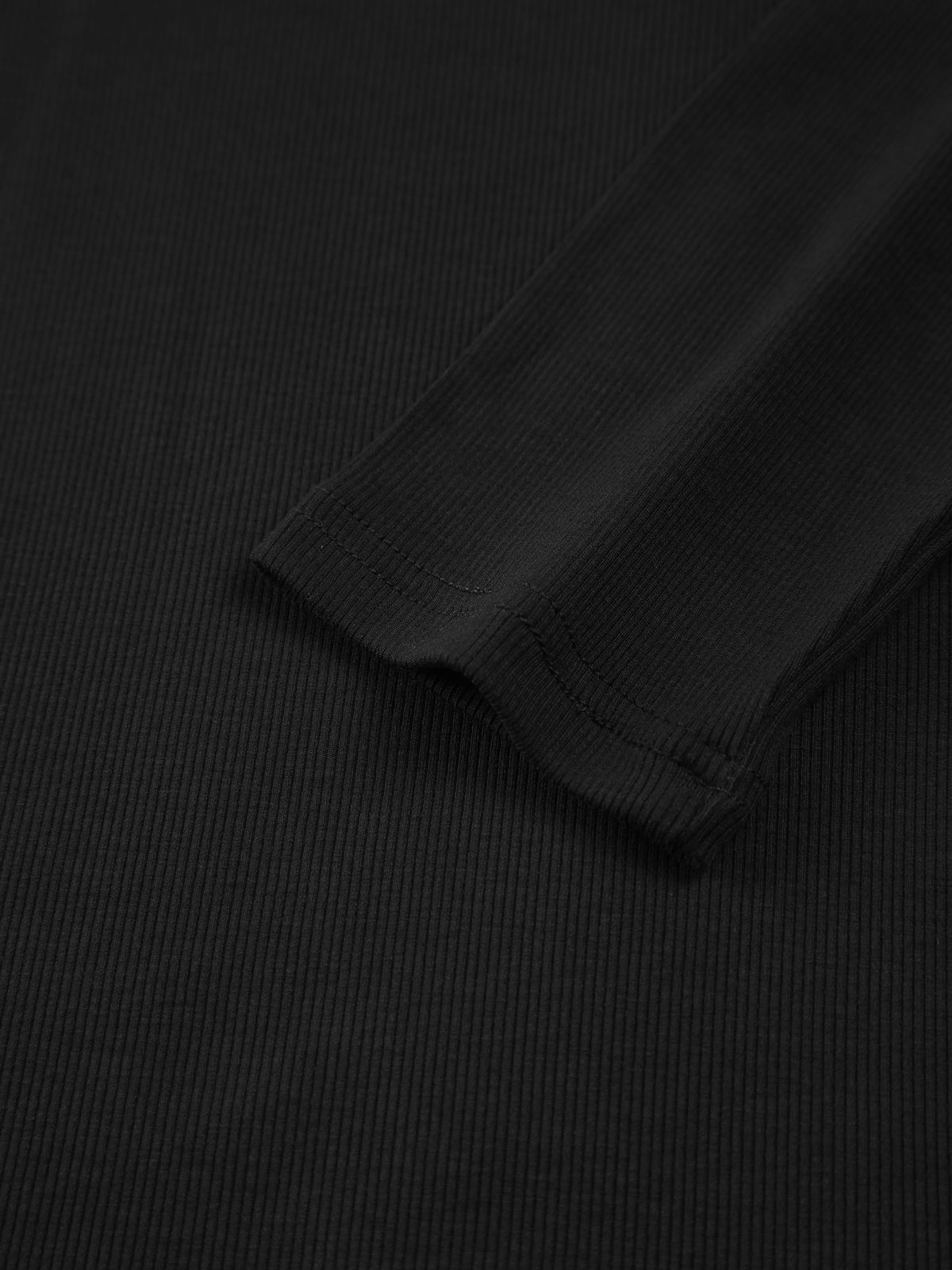 Vera | Stretch Jersey Top met Lange Mouwen Contrast Halslijn