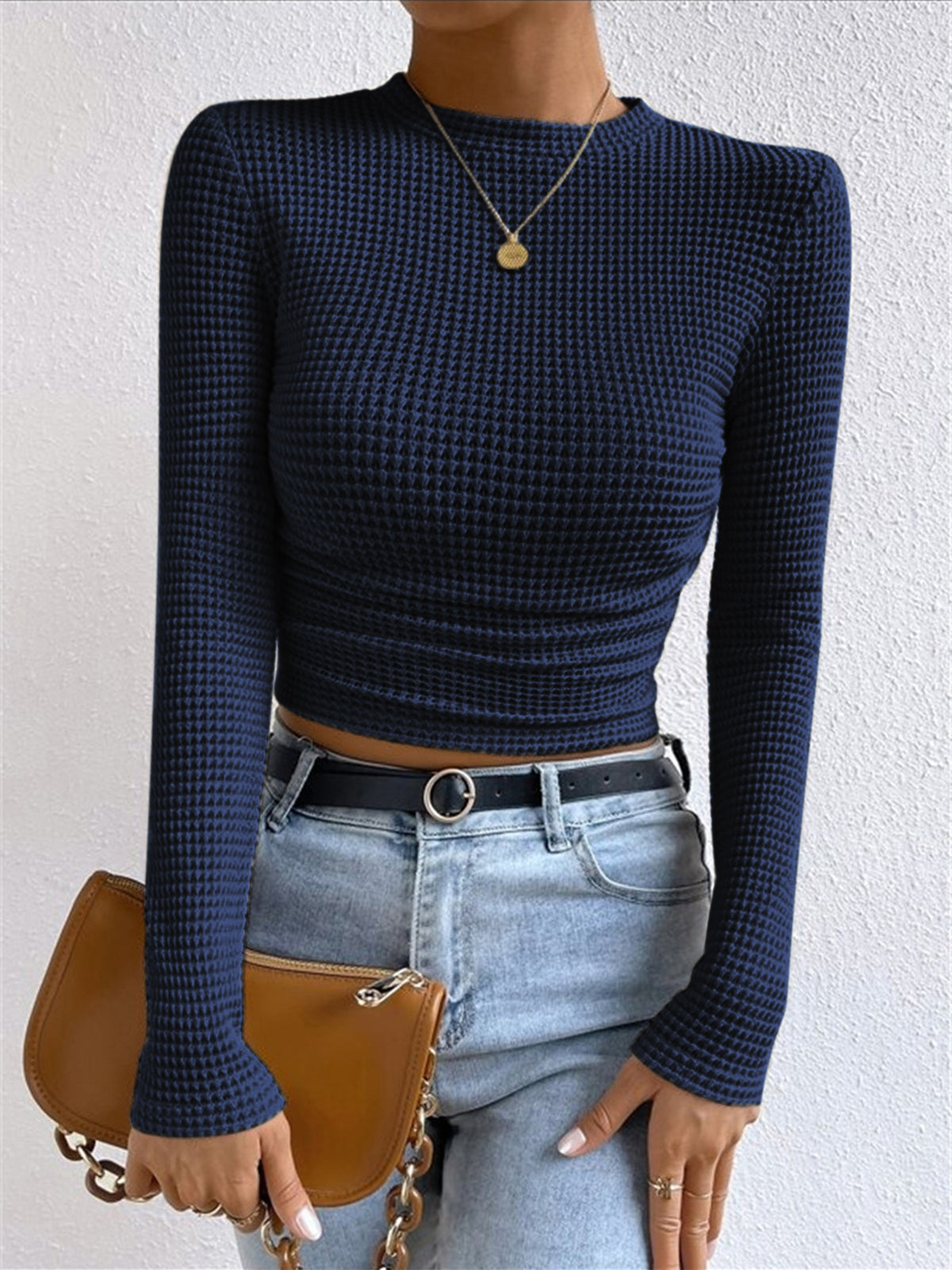 Gemma| Waffle Knit Lange Mouwen Herfst Shirt