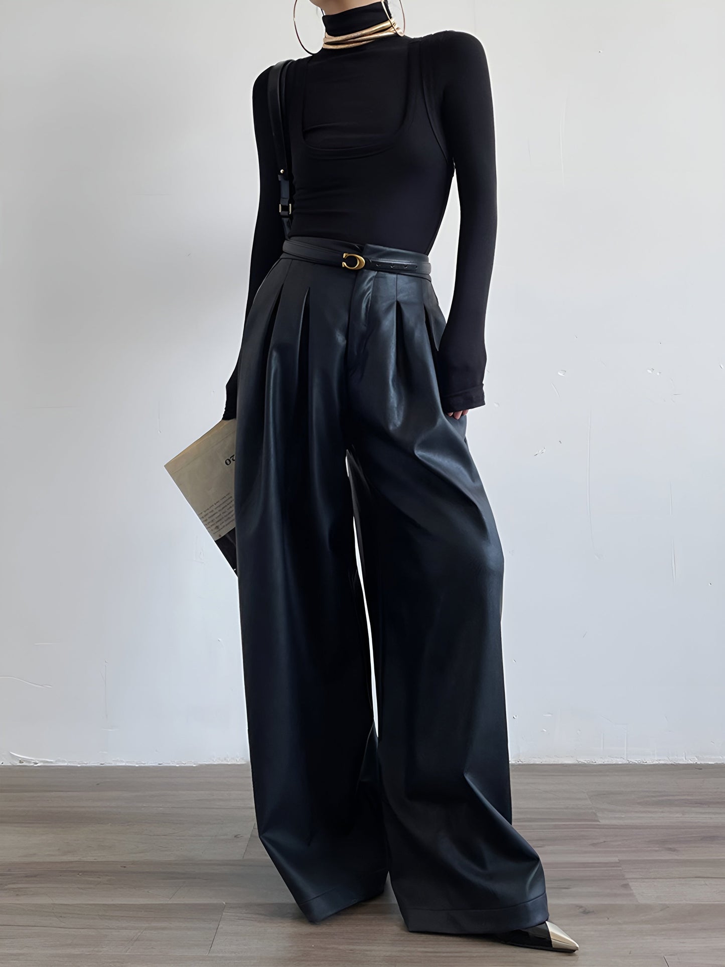 Antonella | Jersey Stretch Herfst Top met Col en Lange Mouwen