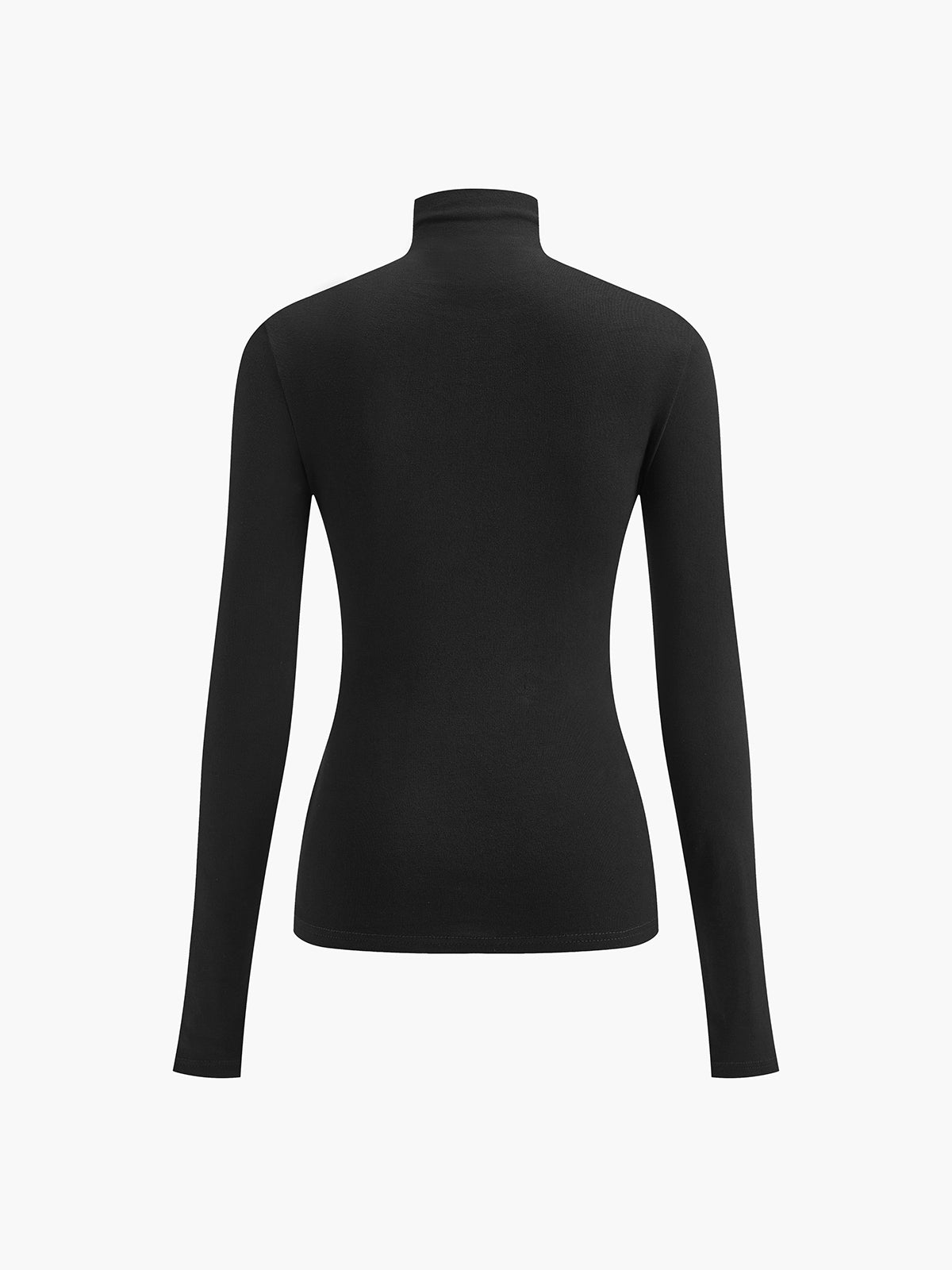 Antonella | Jersey Stretch Herfst Top met Col en Lange Mouwen