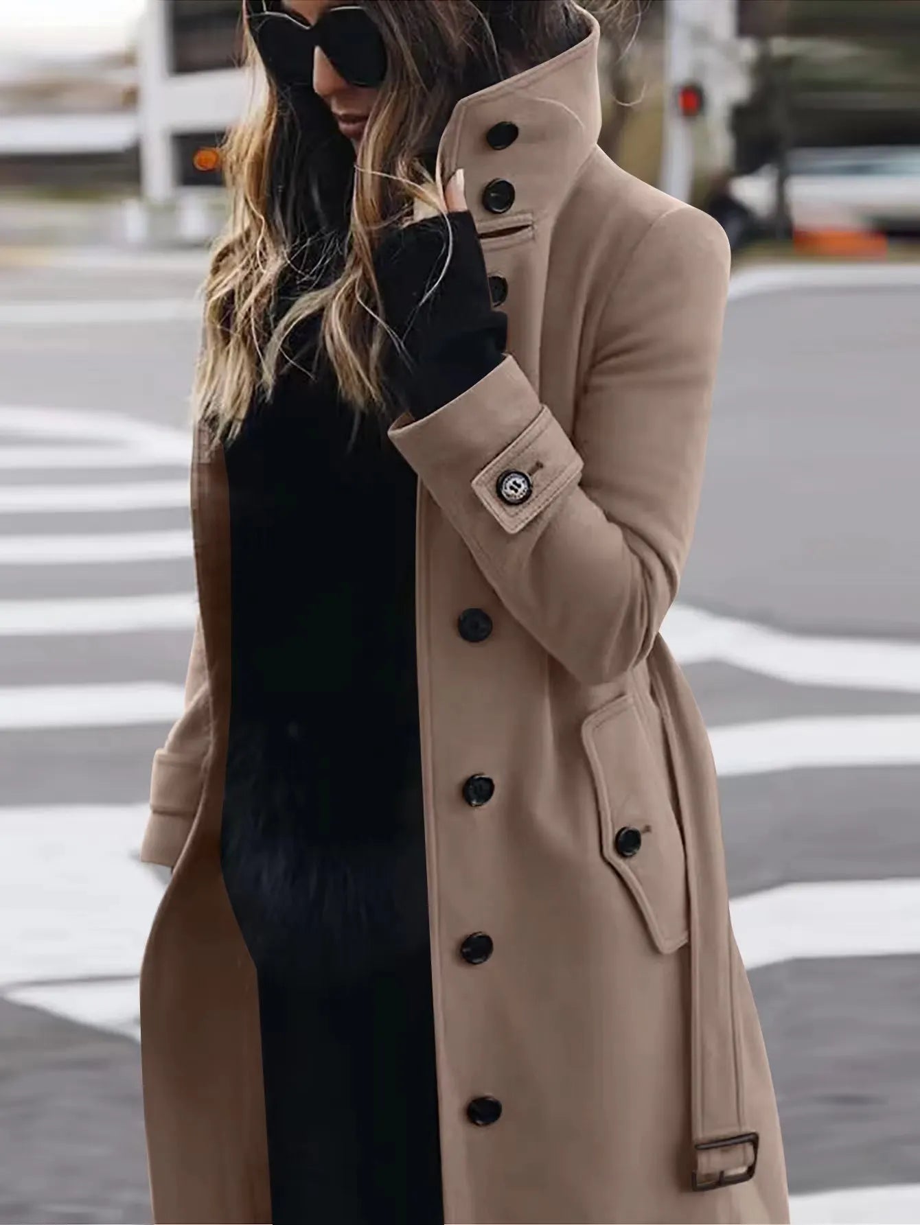 Anya | Waterdichte Trenchcoat Dames – Lange Regenjas met Tailleceintuur