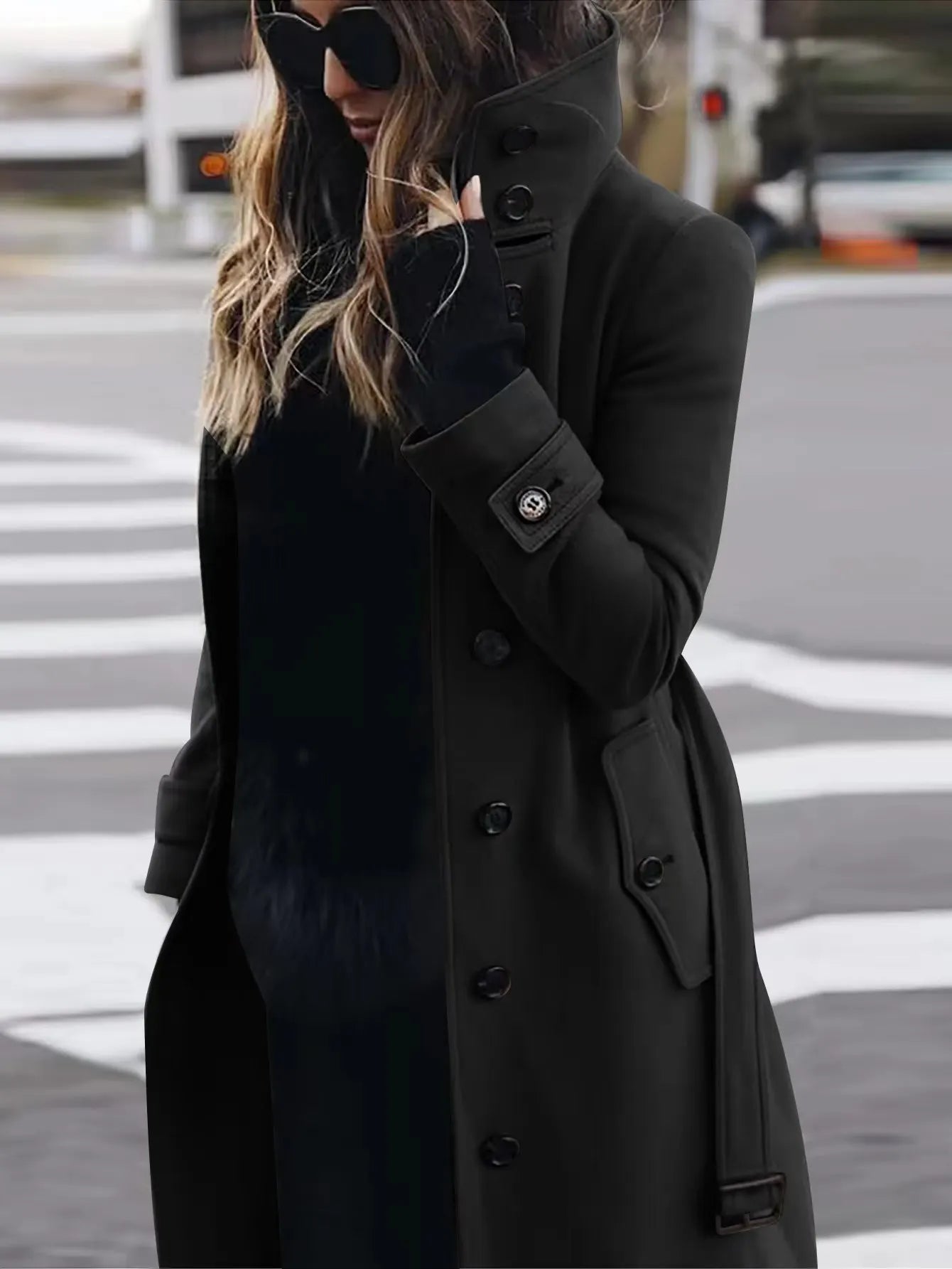 Anya | Waterdichte Trenchcoat Dames – Lange Regenjas met Tailleceintuur