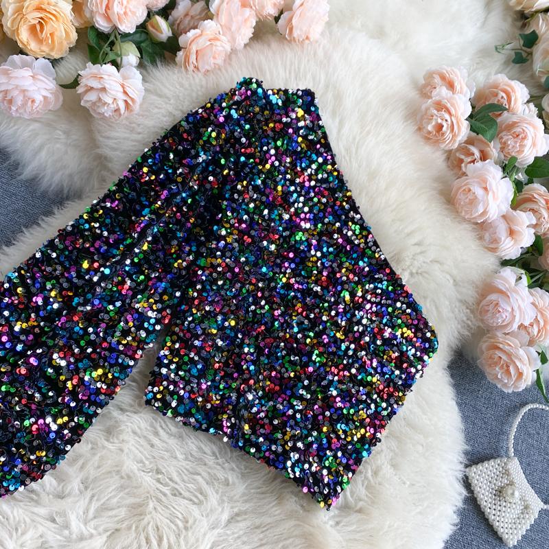 Raelyn - Glitter One Shoulder Top voor dames