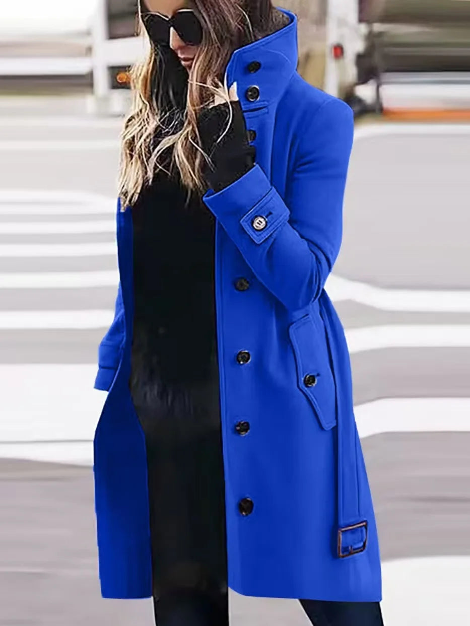 Anya | Waterdichte Trenchcoat Dames – Lange Regenjas met Tailleceintuur