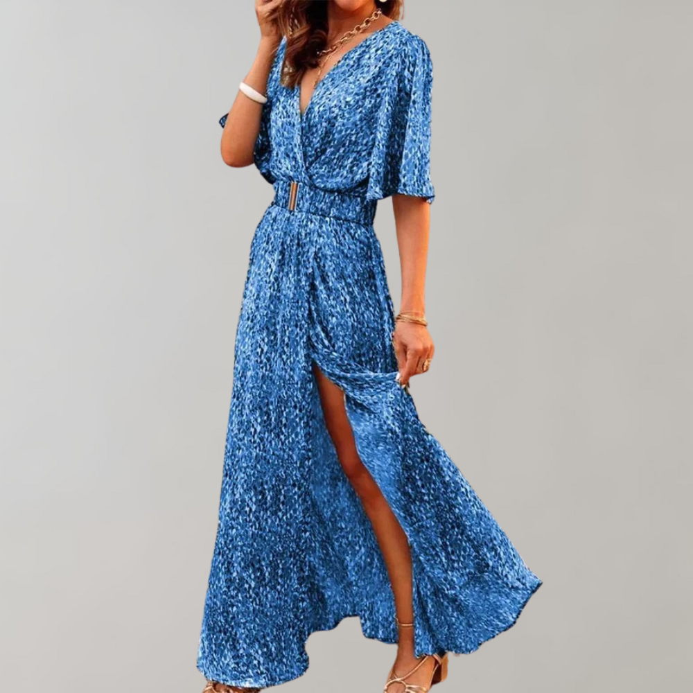 Melina – De Elegante Zomerjurk met Wikkelstijl